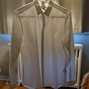 Long sleeve white button down